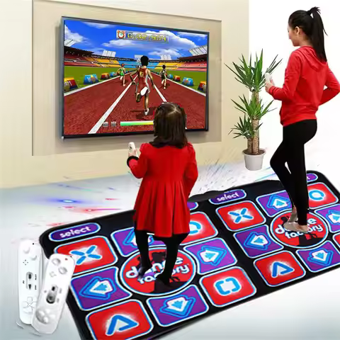New English Menu 11mm Double Dance Pad Non-slip Pad Yoga Mat With 2 Remote Controller 512M Card For 