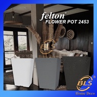 Diamater 25.2cm Felton Square Flower Pot 2453 Garden Deco / Pasu Bunga Berkebun Bonsai