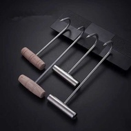 Stainless Steel And Wood Handle T Word Sharp Hoo For BBQ Kitchen Accessories Supplies Barbecue