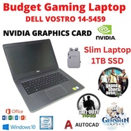 Gaming Laptop Dell Vostro 5459 Nvidia graphics i5-6thTurbo 8GB RAM / 1TB SSD Second Hand original ga