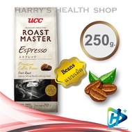 UCC Roast Master Espresso Coffee Dark Roast ยูซีซี โรสต์ มาสเตอร์ เมล็ดกาแฟคั่วเข้ม เอสเพรสโซ่ 250g