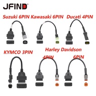 OBD2 Diagnostic Cable Adapter for Suzuki/Ducati/Kawasaki/Kymco/Harley Davidson, ELM327 OBDII 16-Pin 