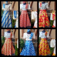 "TEENS/ADULT BARO'T SAYA 💕 Checkered-Floral 4-in-1 Kimona and Saya for Women ❤️ Traditional Filipini
