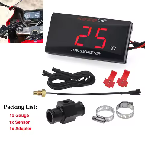 12V Motorcycle Thermometer Meter for KOSO 0~120°C Monitor Water Tank Retrofit for XMAX300 CB400 MT 0