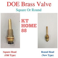 DOE Brand Inlet Brass Valve Jumbo Valve For Conceal Stopcock(Round or Square)