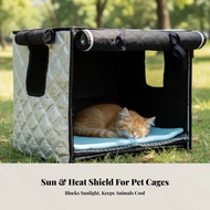 Cat Enclosure Cover, Avian Shade, Summer Sunblock, Full Coverage, Breathable, Rain Shield