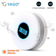 【Lowest Price】RCYAGO 2 in 1 Carbon Monoxide Detectors Voice Strobe Home Security Safety CO Gas Carbo