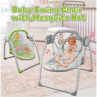 Baby Swing Mosquito Net Music Song | Tempat Tidur Baby Grey