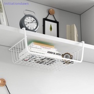 [Initiationdawn] 1pc White/ck Hanging Net Basket Iron Material Large Capacity Hanging Under Cabinet 