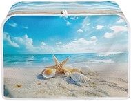 4 Slice Toaster Cover, Starfish Shell Print Toaster Accessories Wide Slot Kitchen Small Appliance Co