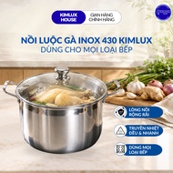 KIMLUX durable and beautiful chicken boiling pot, stainless steel pot, stainless steel pot lid, good