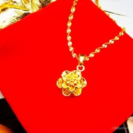 🔥Gold-Plated Flower Necklace Women's Style Necklace Fashion Gold-Plated Flowers Pendant Necklace