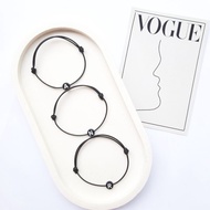 BLACK MOTE INITIAL BRACELET LETTER a - Z | COUPLE BRACELET | Bracelet | ROUND LETTER ROPE BRACELET