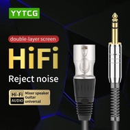 YYTCG-Trs Mic Audio Cable, 3-pin Male to 1/4", 6.35mm, 6.5mm, Trs Male Balance Cable, Pedal Effect, Xlr to 1/4"