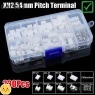 CACTU 230Pcs Pin Connector, Housing Kit Male And Female 2.54mm Pitch Terminal,  XH2.54 2p 3p 4p 5pin