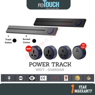 ReTouch Power Track Watt-Guardian Socket Hitam-Grey dengan Lampu dan Switch USB Berbilang