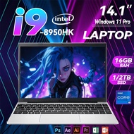 【3-year warranty】14.1 Inch Laptop Ultra Slim PC Gaming Computer Windows 11 Pro Intel Core i9 8950HK 