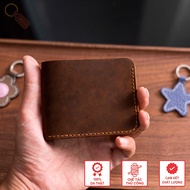 Ultra Compact Men's Wallet - Crazy Horse Waxed Leather - Crazy Horse