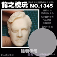 1/6 1/12 1/18 One-eyed foreigner Soldier Figure Head Sculpt White Mold1345