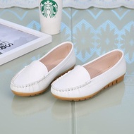 YOGO Kasut Nurse Lightweight Mission Black White Woman Nurse Shoes Flat Single Shoes