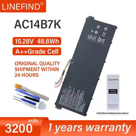 New AC14B7K Laptop Battery For Acer Spin 5 SP515-51GN Swift SF314-52 For Acer Nitro 5 AN515-42 15.28