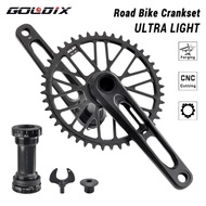 GOLDIX Road Bicycle Crank GXP Three-Screw Crankset Crankset 50-34T Double Disc Ultra-Light Hollow In