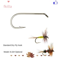 FKILLA Long Shank Fly Fish Hook, Wire Long Shank Fly Tying Hook, 2024 Nymph Blue Dun 8#-22# Fly fish