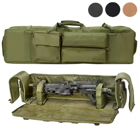 Tactical Dual Gun Bag Outdoor Hunting Rifle Carrying Shoulder Bag Shooting Airsoft Paintball Gun Bag