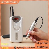 Rechargeable Electric Nail File with LCD Display Cordless Efile with Bits Kit for Training Nail Art 