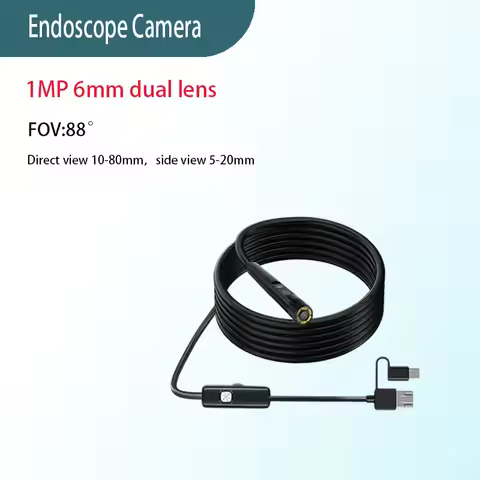 1MP 6mm 88° HD mechanical inspection endoscope for pipeline inspection 3.5m 3-in-1 Type-C soft wire 
