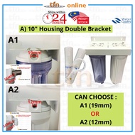 TFN Double Housing Water Filter with Steel Bracket, Water Filter Housing, Pre Filter, Indoor Water F