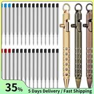 3-Pack Bolt Action Pen Set Hexagonal Solid Brass Pocket Pen with 30 Ballpoint Refills A
