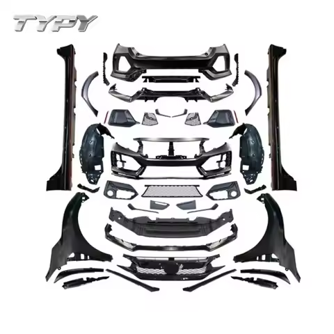 Car Modified FK8 TypeR Body Kits for 10th Civic 2016-2021 FC1 FK7 Upgrade to FK8 Type-R Wide Style B