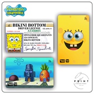 [2 SIDES] [Spongebob], 2 sides ATM skin | Decorative ATM Card Sticker, Apartment Card - Waterproof