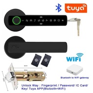Tuya Smartlife APP Smart Fingerprint Pas RFID IC Card Single Latch Lock Dead Bolt For Indoor Home Do