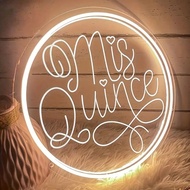 1pc "Mis Quince 15th" LED Neon Sign 11.81*11.81 Inches, Bright And Durable, Easy To Wall Hang, Suita
