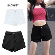 DaDuHey 2025 New Slimming Summer Wear Hot Girl A- line High Elastic Denim Shorts