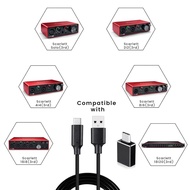 Kabel weishan Jenis C ke USB Serasi dengan Focusrite Scarlett Solo(3rd Gen), Scarlett 2i2(3rd Gen) A