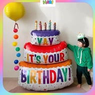 Large birthday cake balloons 55cm x 60cm PK02 BB6