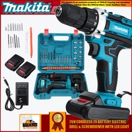 Makita Cordless Drill Electric Drill Cordless Impact Drill Power Tools Set Screw Wireless Hammer Original Hand Portable Driller Barena Driver Rechargeable Machine Crodless Brushless Battery Screwdriver Compact Heavy Duty