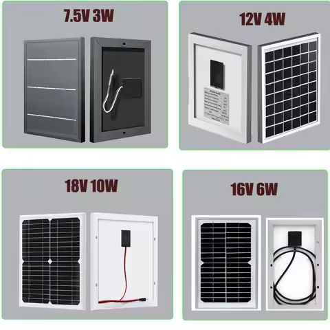 MINI Glass Solar Panel 3W 4W 6W 10W Charger for Home DC Solar Light,Water Pump Mini Cells Waterproof