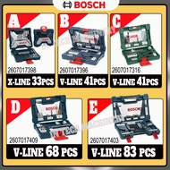BOSCH ACCESSORIES SET SCREWDRIVER & DRILL BIT SET (X-LINE 33PCS / V-LINE 41PCS / V-LINE 68PCS / V-LI