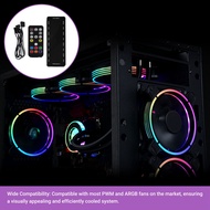 PWM & ARGB Case Fan Hub Splitter ARGB Adapter PWM ARGB Cooling Fan Hub