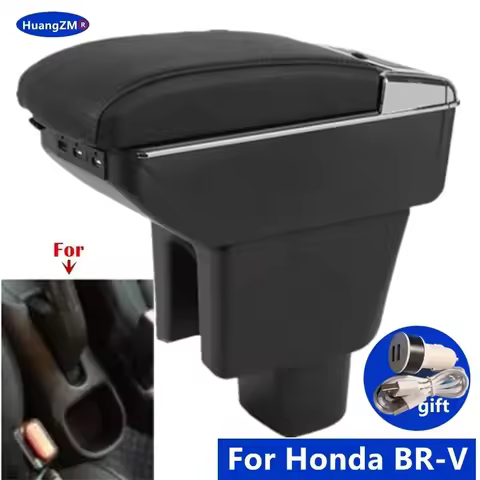 For Honda BR-V Armrest box For Honda BRV Car Armrest box central Storage box Interior Dedicated Retr