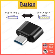 USB 3.1 Type-C (M) to USB3.0 (F) OTG Adapter (Black)