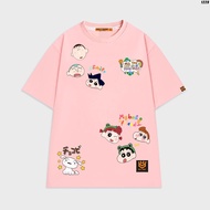 Áo thun tay lỡ form rộng HY KOREA Best friends shin 1229 cotton 75