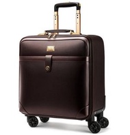 ONE - 商務皮箱行李箱(咖色橫款)16寸可登機