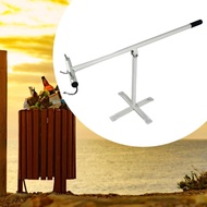 [whfashionkk] Manual Trash Compactor Tool Household Long Handle Wheel Bins Hand Tool Waste Bin