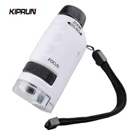 KIPRUN Handheld Microscope Kit with LED Light 60x-120x Magnification Home School Biological Science 