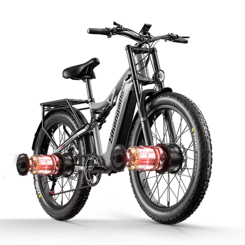 Shengmilo S600 Adult Electric Mountain Bike2000W Dual Motor 48V17.5AH ebike,Dual Suspension Electric